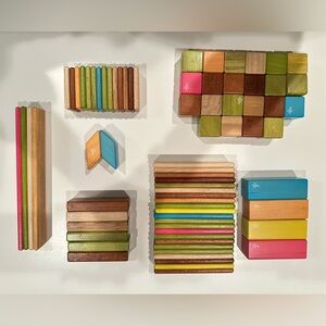 Colorful Magnetic Wooden Building Blocks by Tegu